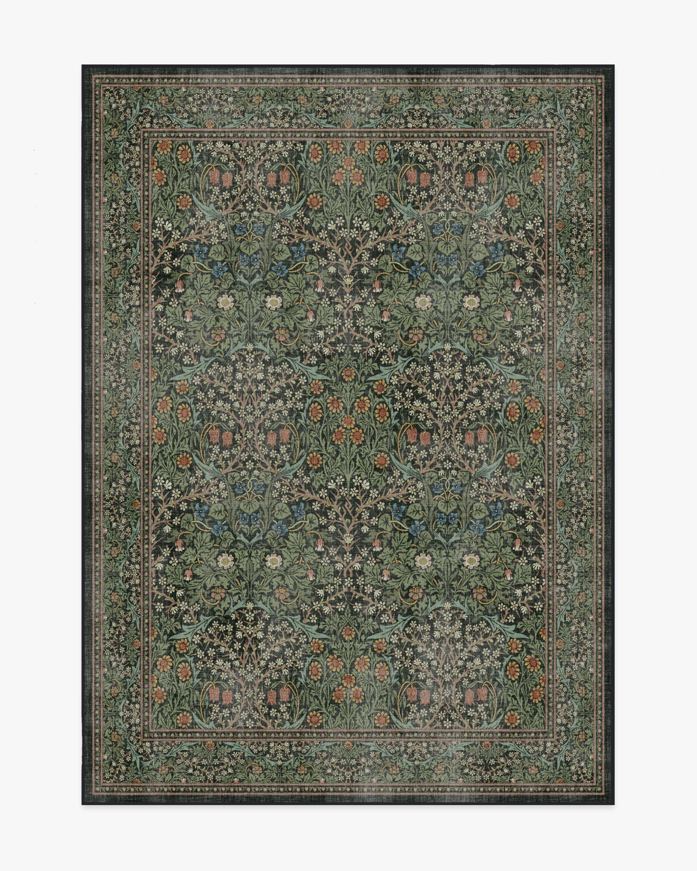 Blackthorn Forest Green Rug | Ruggable