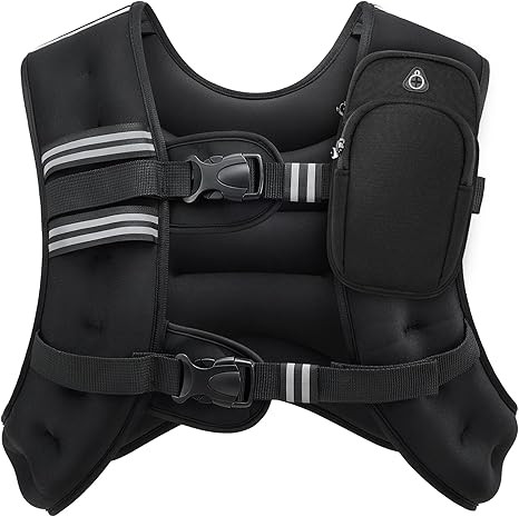 ZELUS Weighted Vest, 6lb/8lb/12lb/16lb/20lb/25lb/30lb Weight Vest with Reflective Stripe for Work... | Amazon (US)