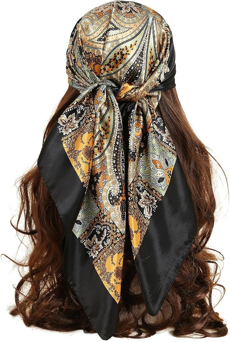 Floerns Women's Paisley Print Head Scarves Headband Boho Hair Bandana | Amazon (US)