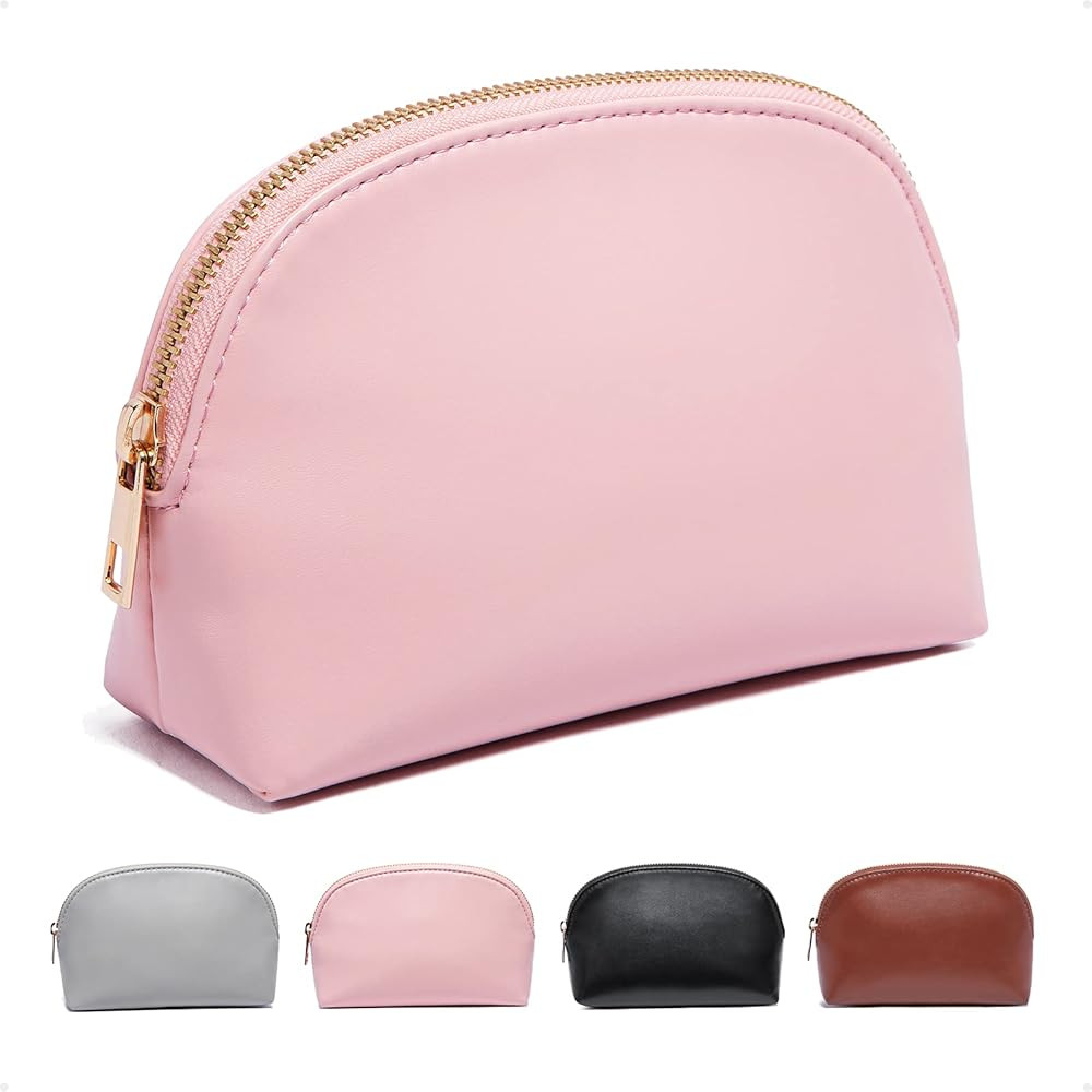 Vorspack Makeup Bag Small Travel Cosmetic Bag Lightweight PU Leather Cosmetic Organizer Pouch for... | Amazon (US)