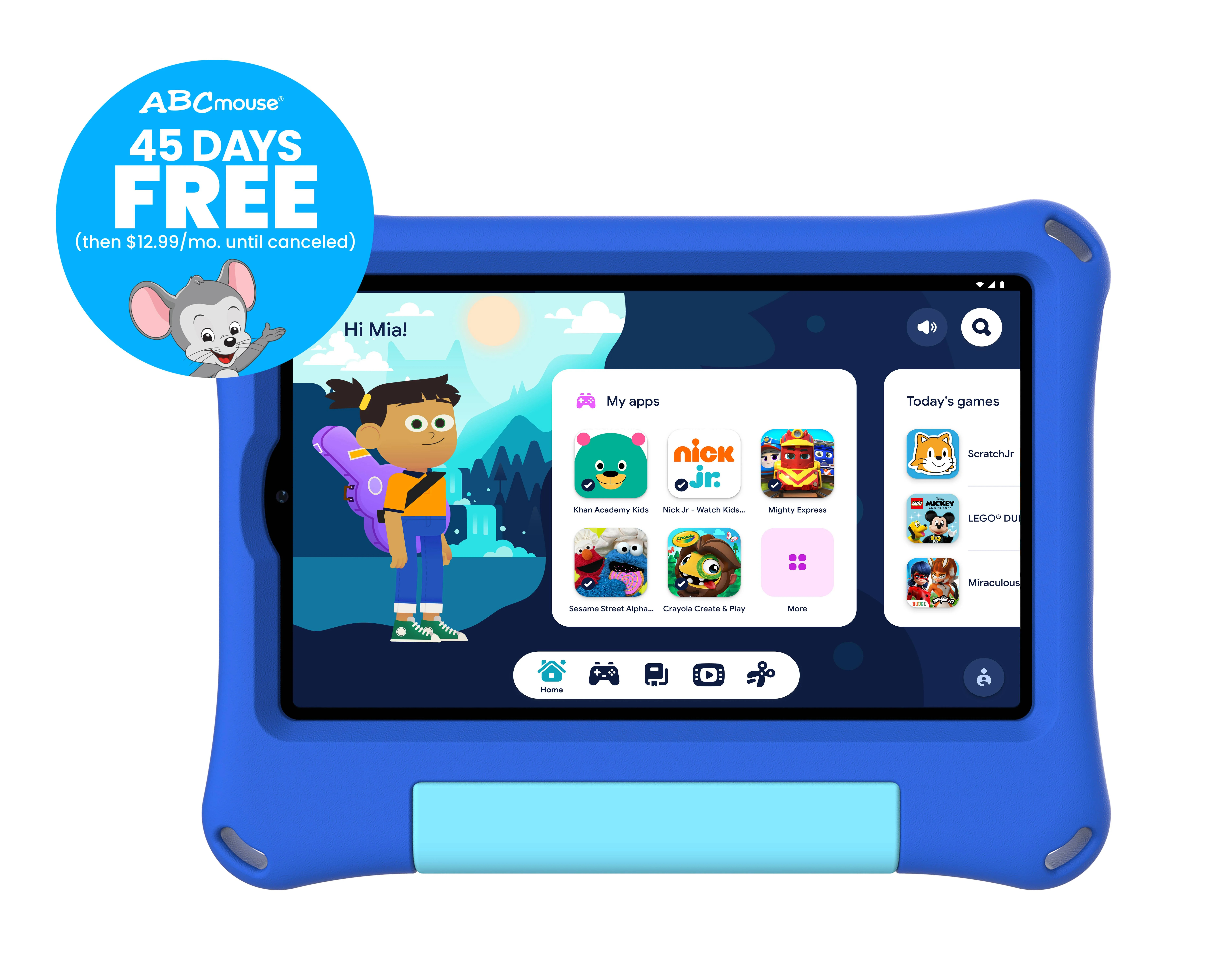 onn. 8" Kids Tablet, 32GB, (2024 Model) - Blue - Walmart.com | Walmart (US)
