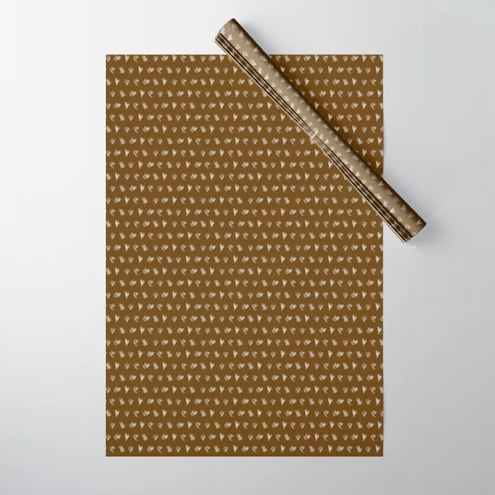 Cedar Sprigs Cognac Christmas Wrapping Paper | Society6