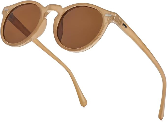 NIDOVIX Vintage Polarized Sunglasses for Men Women Round Retro Classic Fashion Eyewear UV400 Prot... | Amazon (US)