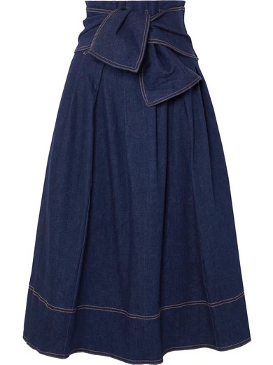 Virgil belted denim midi skirt | NET-A-PORTER (US)