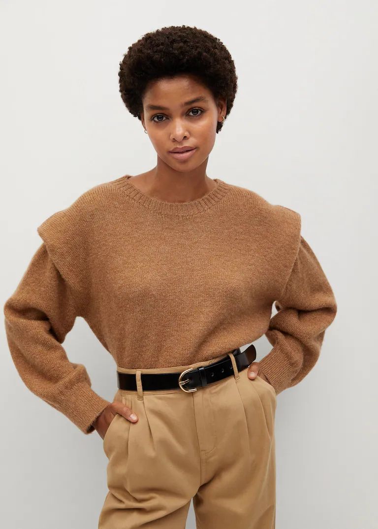 Shoulder pad knit sweater | MANGO (US)