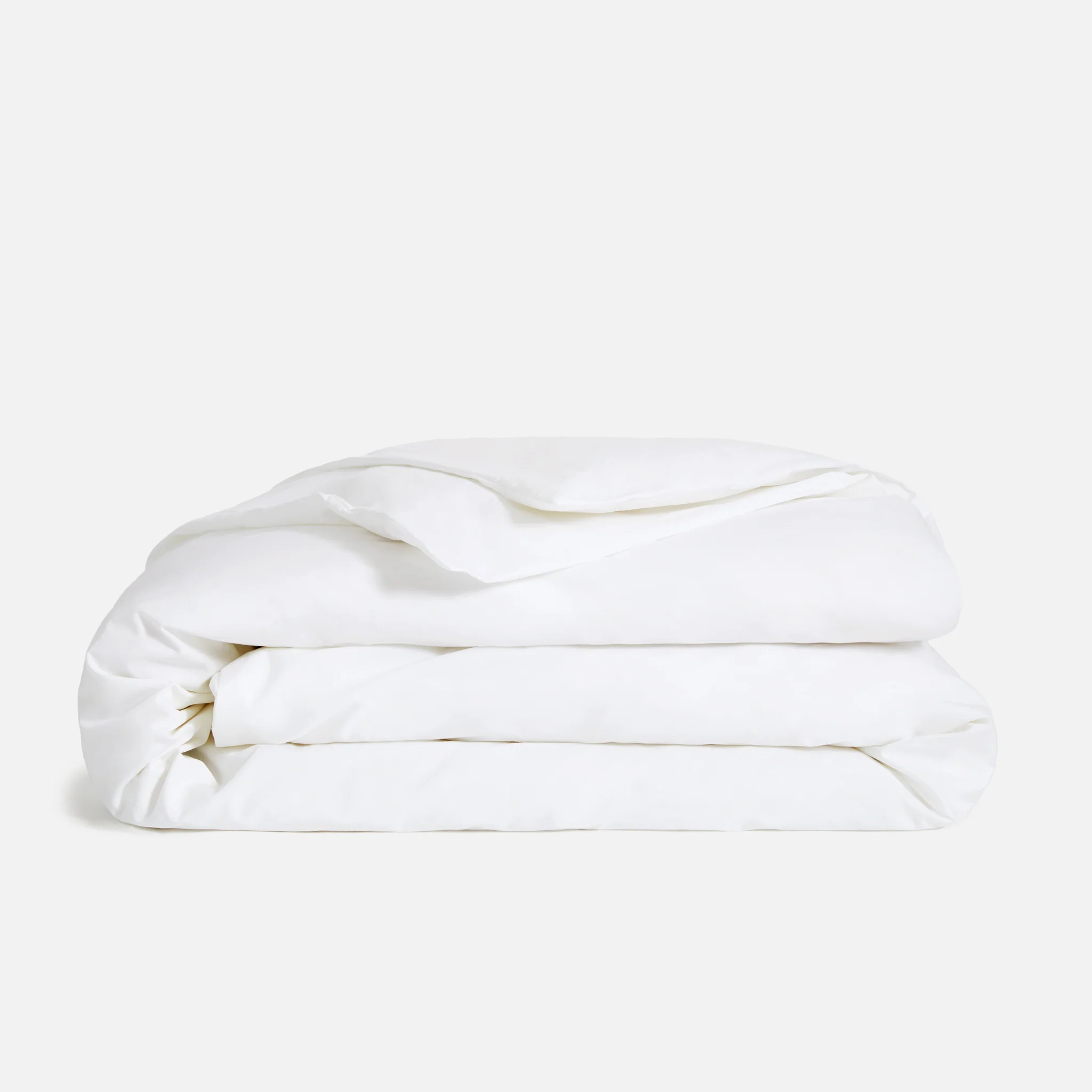 Brooklinen Luxe Sateen Duvet Cover size Full/Queen in Solid White | Brooklinen