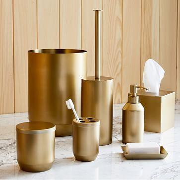 Caspian Metal Bath Accessories | West Elm (US)