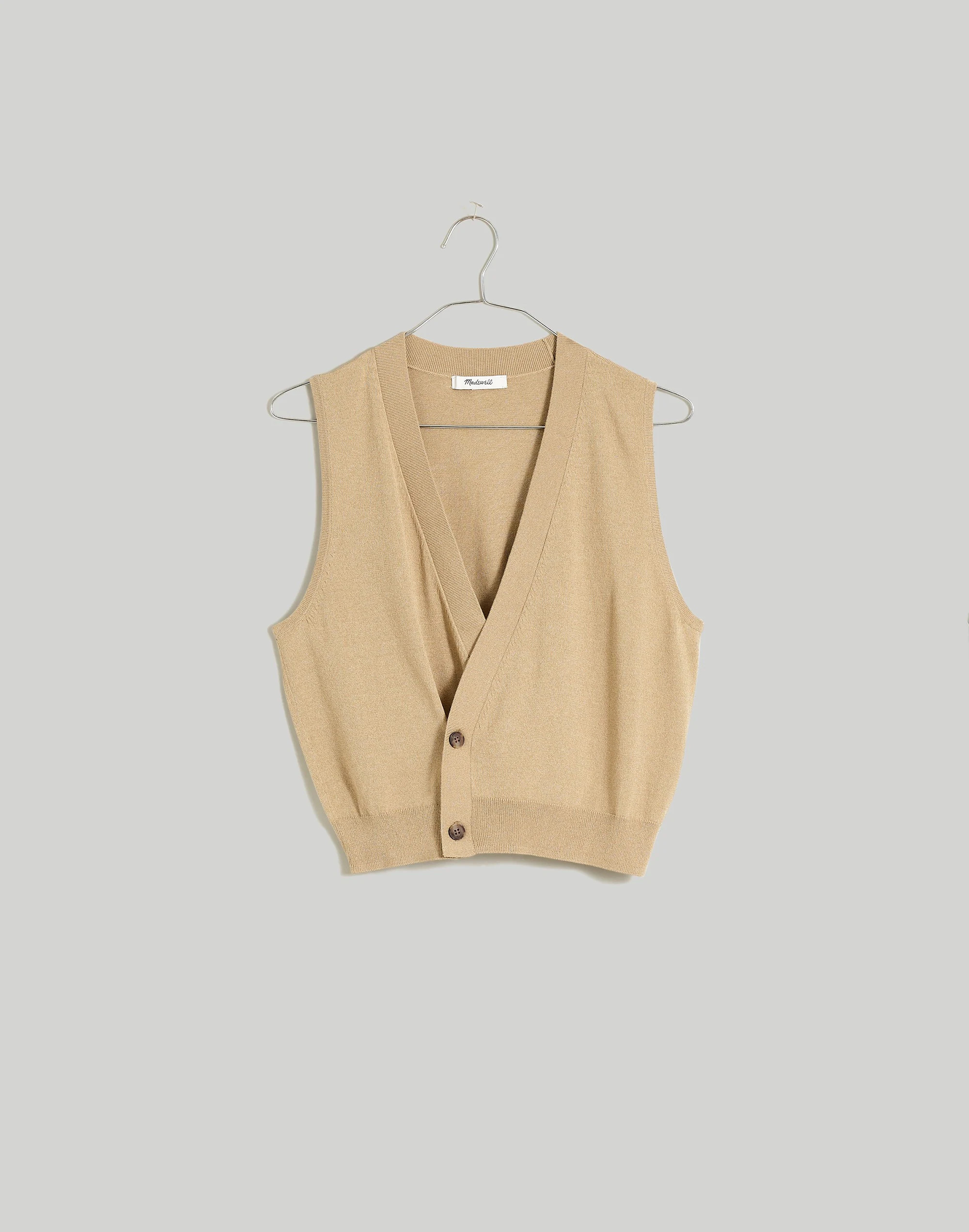 Asymmetric-Button Sweater Vest | Madewell