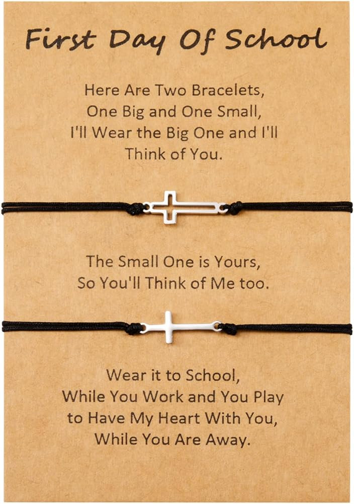 Back to School Gifts Mommy and Me Bracelet First Day of School Matching Wish Bracelets Set for Mo... | Amazon (US)