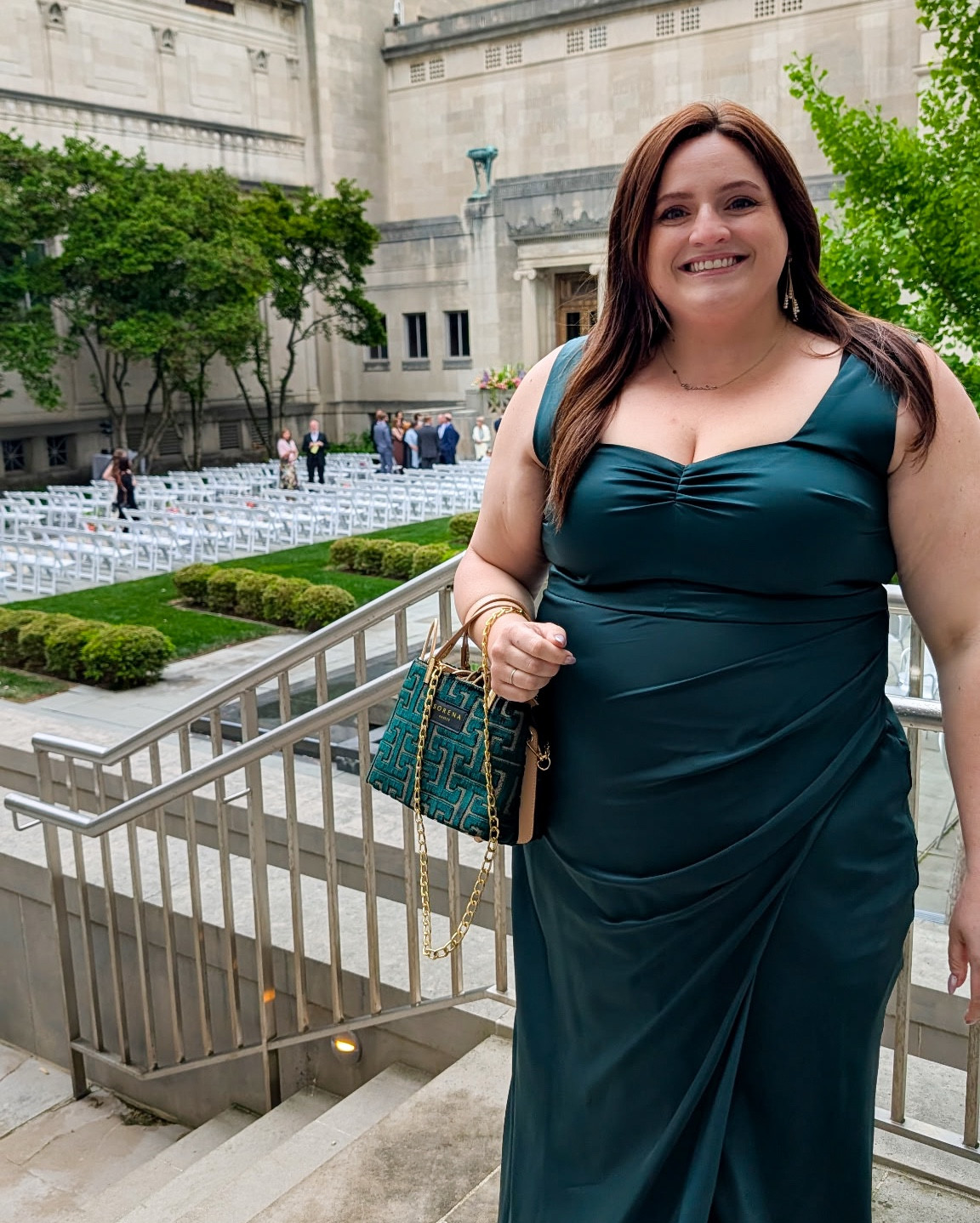 Beautiful cincinatti wedding weekend! 
Note: I had the dress altered to change the neckline, but since Lulu’s has a sale right now, it’s totally worth it!

Also the purse was purchased from a local designer in Greece, but I love the square shape and velvet details 

#LTKootd #LTKPlusSize #LTKSaleAlert