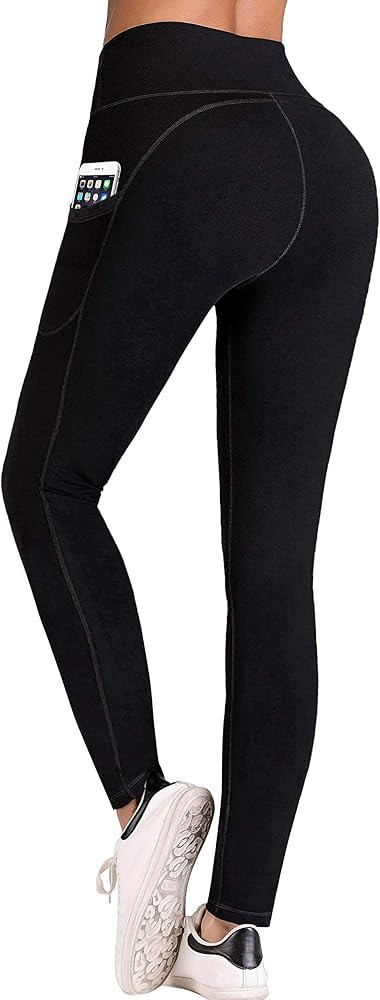 IUGA High Waist Yoga Pants with Pockets, Tummy Control, Workout Pants for Women 4 Way Stretch Yoga L | Amazon (US)