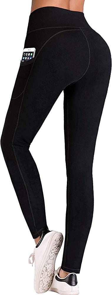 IUGA High Waist Yoga Pants with Pockets, Tummy Control, Workout Pants for Women 4 Way Stretch Yoga L | Amazon (US)