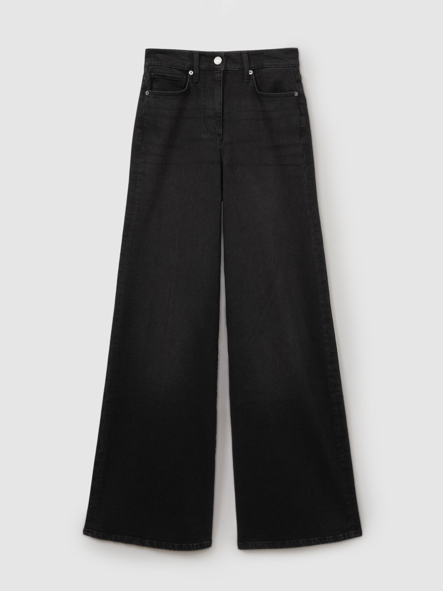 Palazzo Jeans in Black | Reiss UK