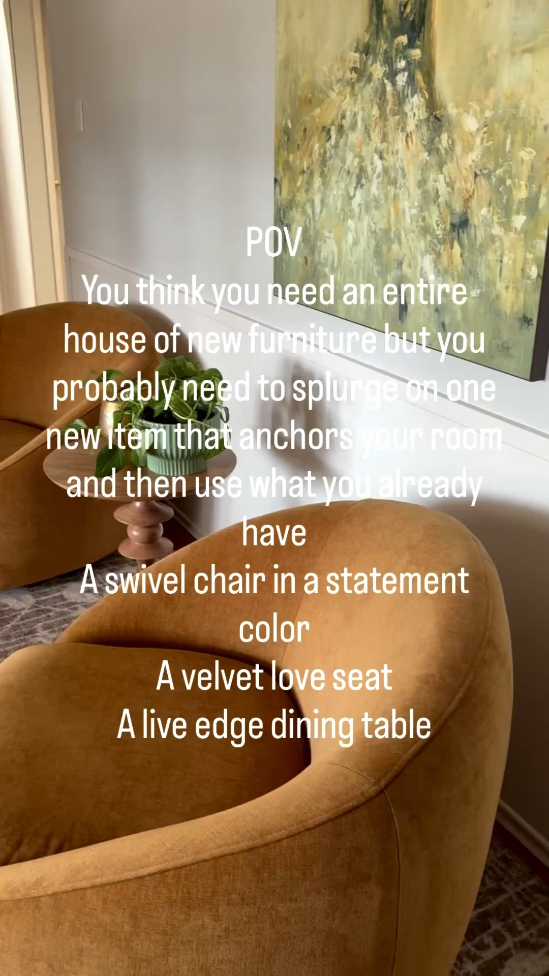 Make one key purchase that anchors your room and watch your space transform.  You probably don’t need a whole house of new furniture.  I linked some of my favorite space transforming pieces.  

#LTKHome