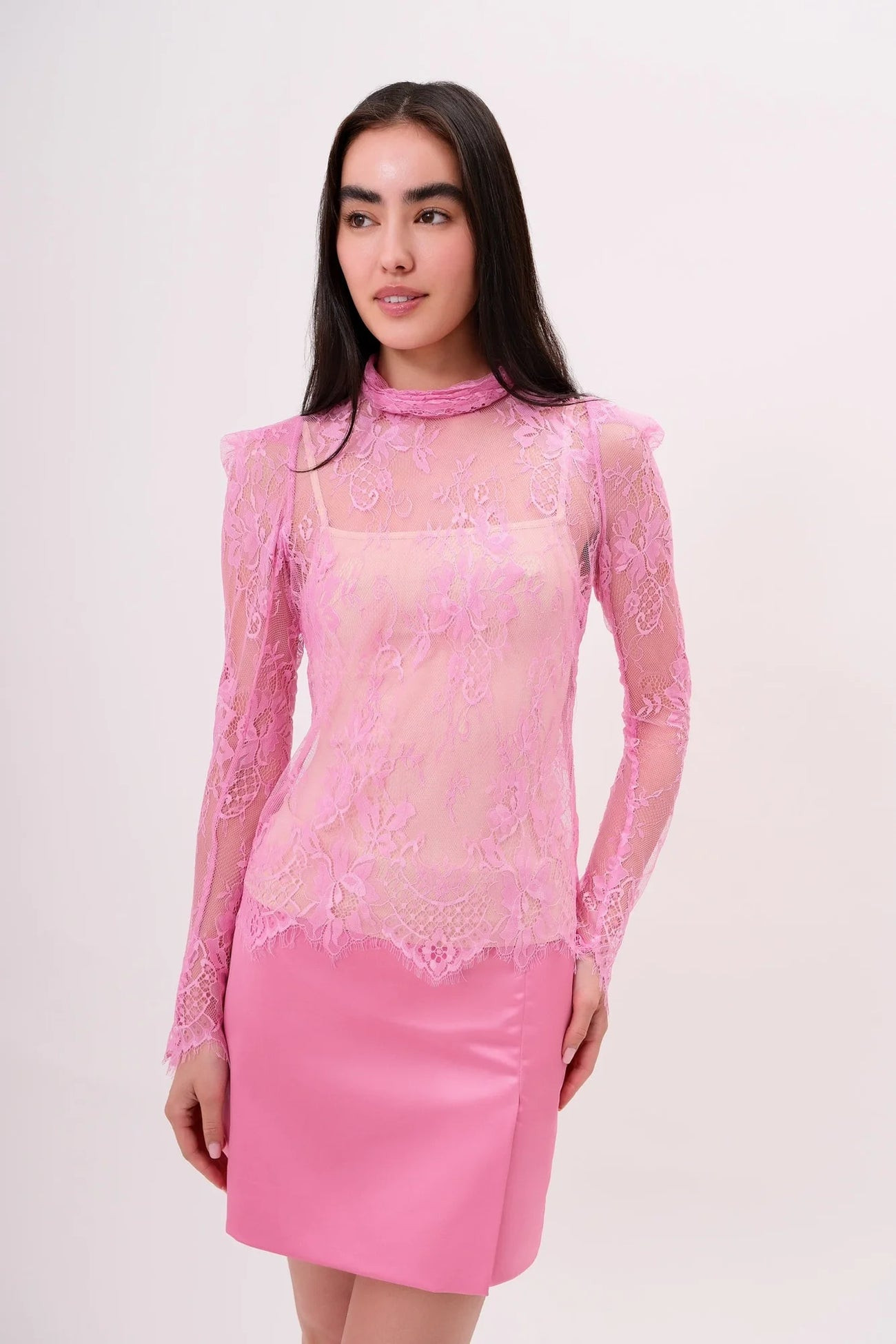 MADONNA LACE TOP (PINK ROSE) | CHLOE COLETTE