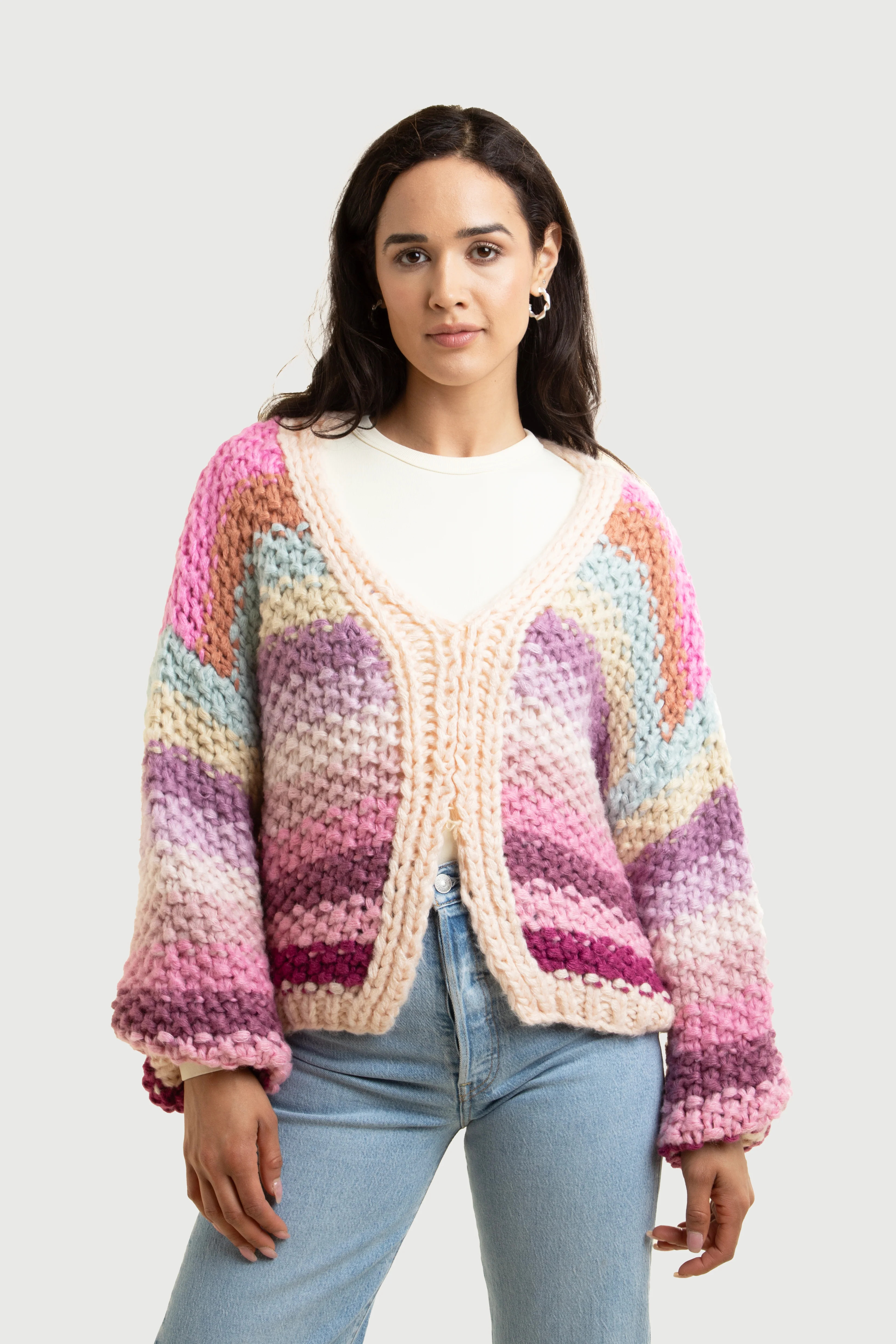 Reversible Rainbow Pullover Sweater | Saachi