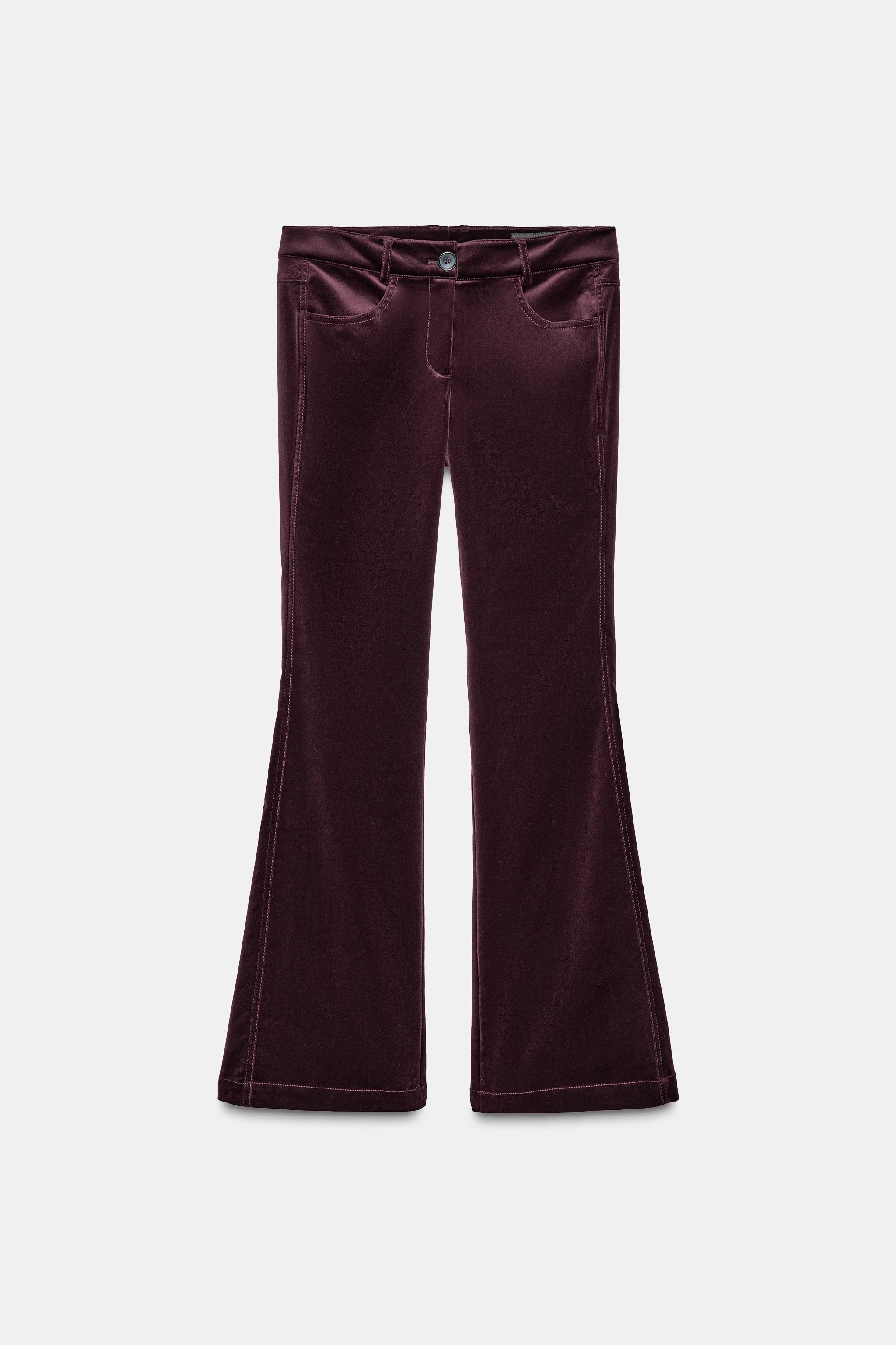 FLARE VELVET TROUSERS ZW COLLECTION | Zara UK