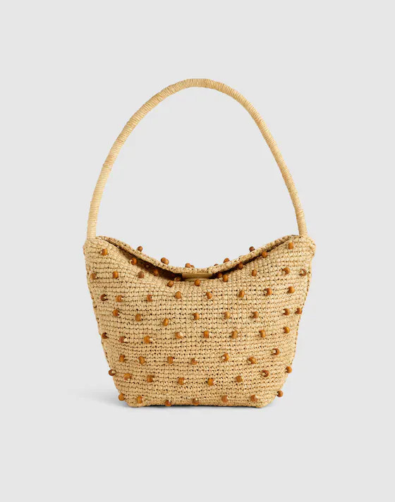 The Signature Woven Shoulder Bag in Raffia | Madewell