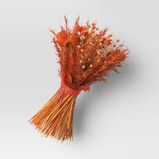Fall Floral Standing Stem Dried Bundle Rust - Threshold™ | Target