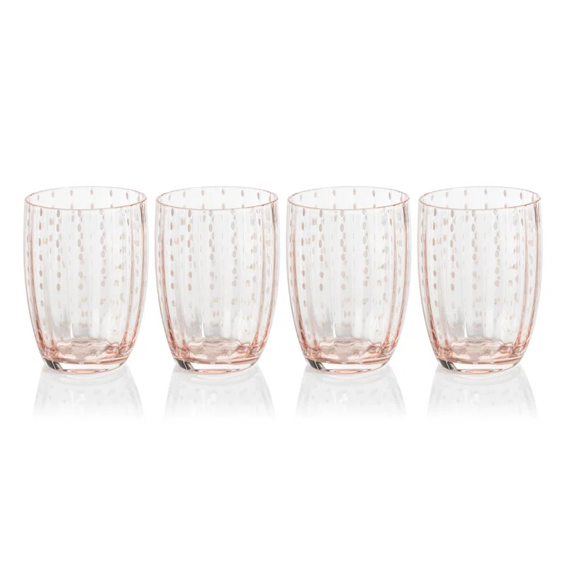 Oakes White Dot Tumbler Glasses (Set of 4) | Wayfair North America