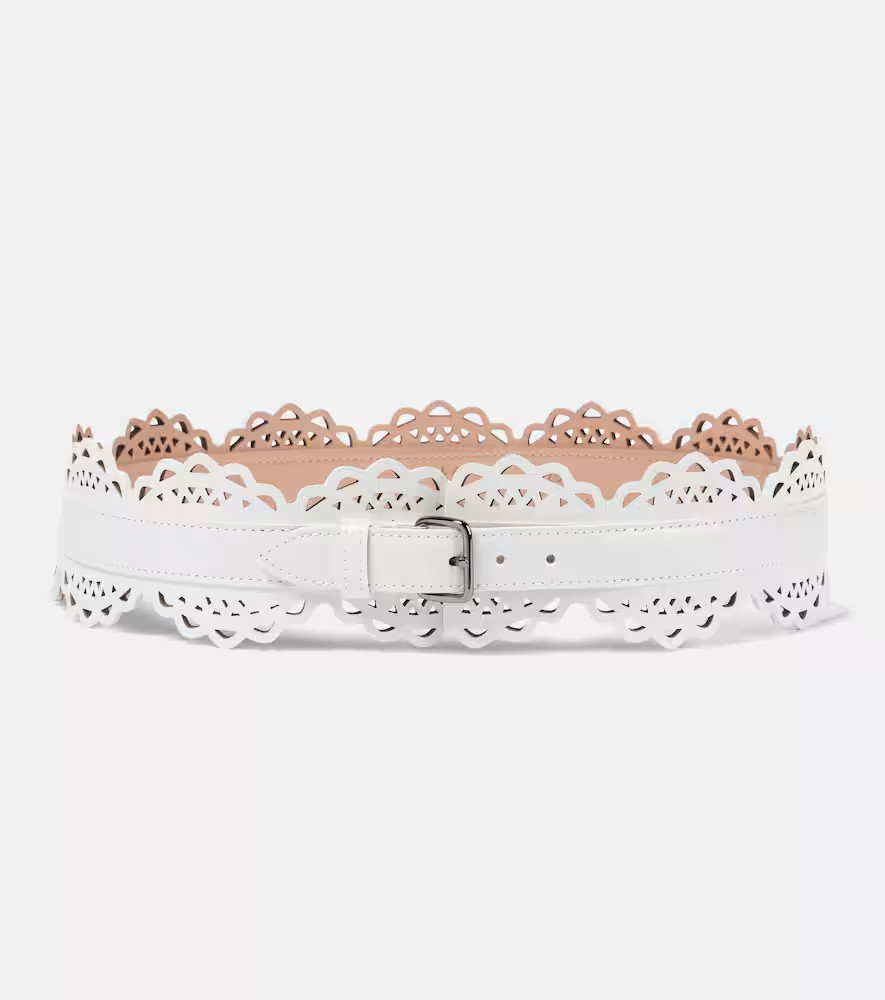 AlaÃ¯a Laser-cut leather belt | Mytheresa (US/CA)