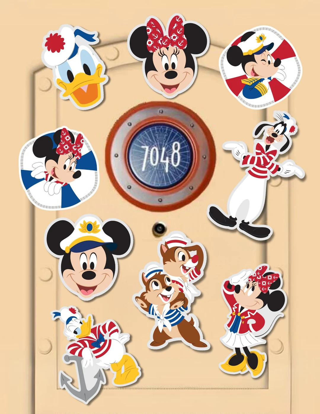 Large Disney Cruise Magnets Disney Cruise Door Magnets Disney Cruise Magnet Captain Mickey & Crew... | Etsy (Global)