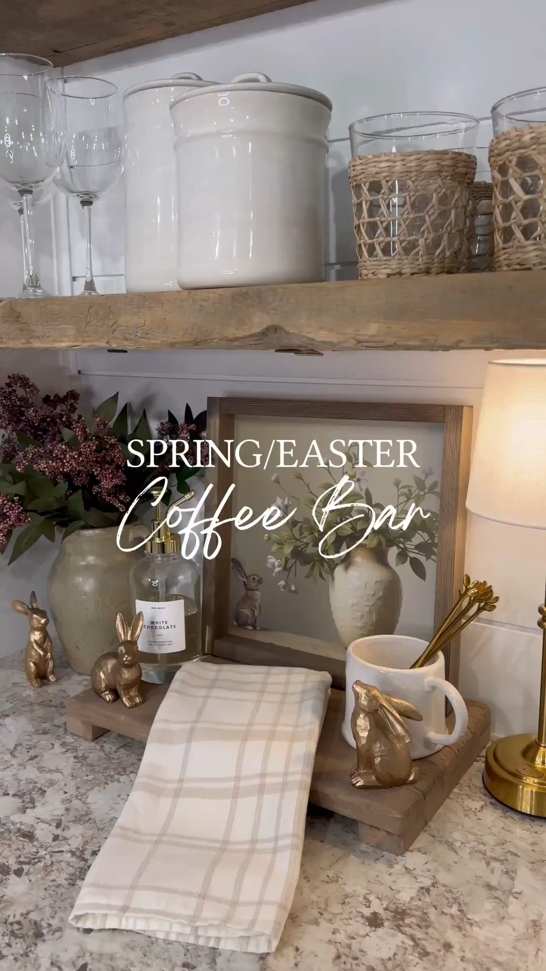 Spring/Easter Coffee Bar. Follow @farmtotablecreations on Instagram for more inspiration.

I’ve added the cutest seasonal touches to my coffee bar space and I’m loving how it all came together.

For Reference:
•Artwork size 12x12 Briarsmoke Stain
Code FARMTOTABLE for 15% off.

•Wood Riser Size 16”x9.25”
Code KELLY27 for 27% off. 

•One Dusty Plum Stem Used
Code FARMTOTABLE20 for 20% off.

Spring Coffee Bar | Easter Coffee Bar | McGee & Co. | Easter decor | faux stems | home decor finds | neutral decor | Spring decorations | cozy home | affordable decor | home decor | home inspiration | spring stems | spring refresh | spring vignette | spring decor | spring decorations | spring centerpiece | Easter centerpiece | Easter tray | Spring Tray |



#LTKSaleAlert #LTKWatchNow #LTKHome