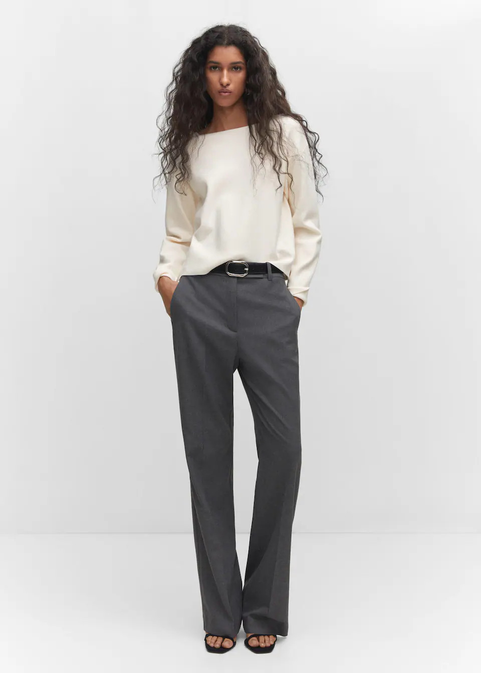 Boat-neck knitted sweater -  Women | Mango USA | MANGO (US)