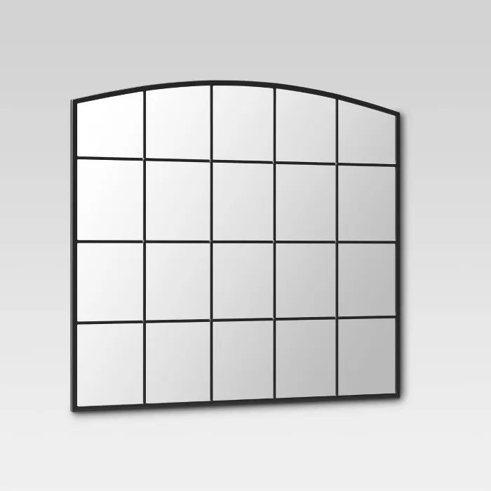 33" x 30" Mantle Pane Stamped Metal Decorative Wall Mirror - Threshold™ | Target