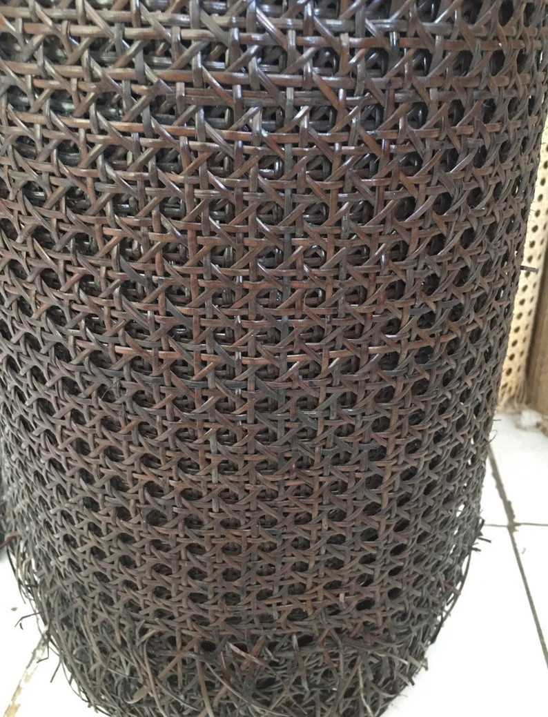 Rattan Dark Chocolate Open Weave Black Color Woven, Cane Webbing, Rattan Mesh | Etsy (US)