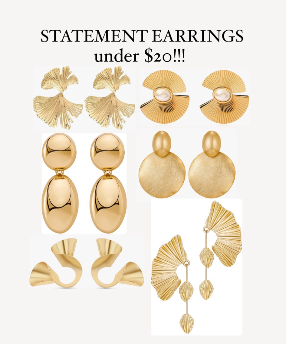 Statement earrings under $20!!!

#LTKstyletip #LTKsalealert