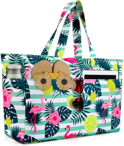 ISEYOU Extra Large Beach Bag Waterproof Beach Totes Bags for Women, Lightweight Foldable Pool Bag... | Amazon (US)