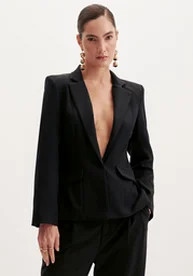 Blazer Preto Lança Perfume Alfaiataria Bordado | ZZ Mall (BR)