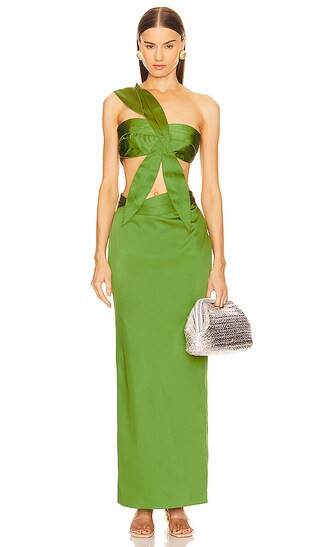 Cult Gaia Sharlena Gown in Green. - size S (also in M) | Revolve Clothing (Global)