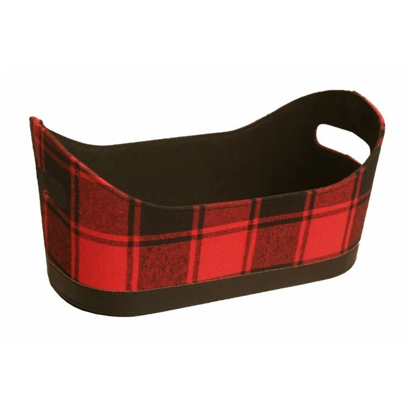 Wald Imports Red and Black Buffalo Plaid Fabric Container | Bed Bath & Beyond