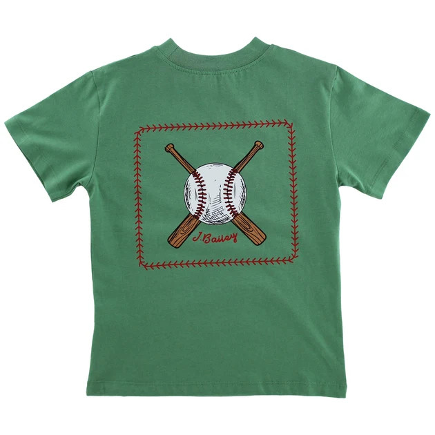Logo Tee - Baseball on Sage | The Bailey Boys
