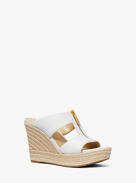 Bradley Linen Blend Canvas Wedge Sandal | Michael Kors US
