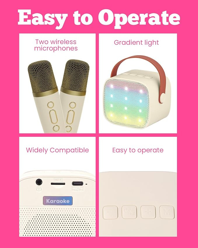 Mini Karaoke Machine for Kids, Kids Music Player Toys for Girls and Boys, Portable Bluetooth Spea... | Amazon (US)