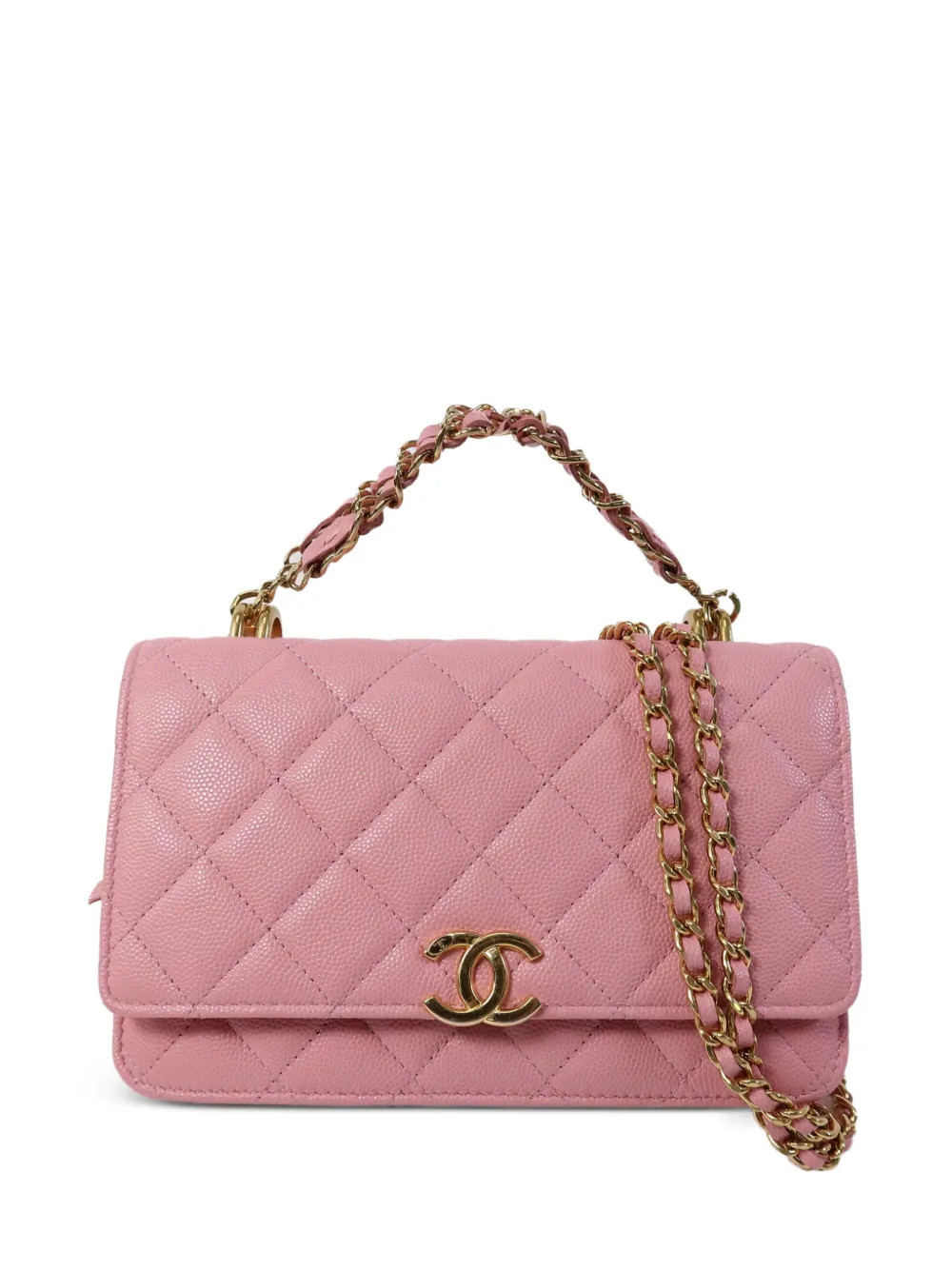CHANEL Pre-Owned turn-lock-fastening shoulder bag - Pink | Farfetch Global