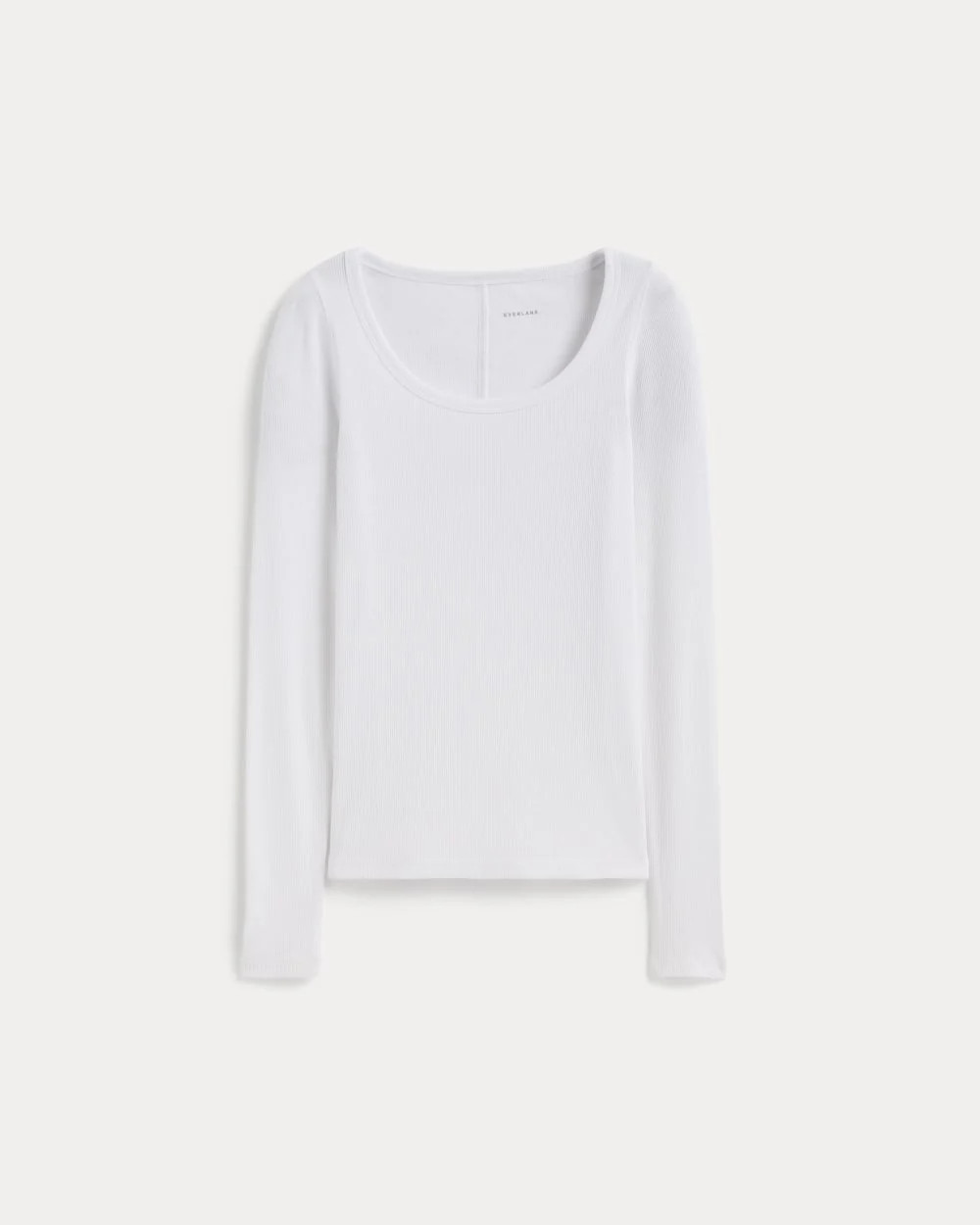 The Luxe Rib Long-Sleeve Scoop-Neck Tee | Raffia | Everlane