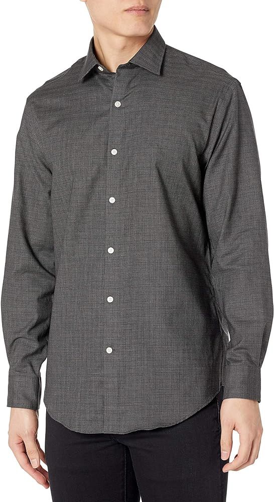 Tommy Hilfiger Men's Dress Shirt Slim Fit Stretch Check | Amazon (US)