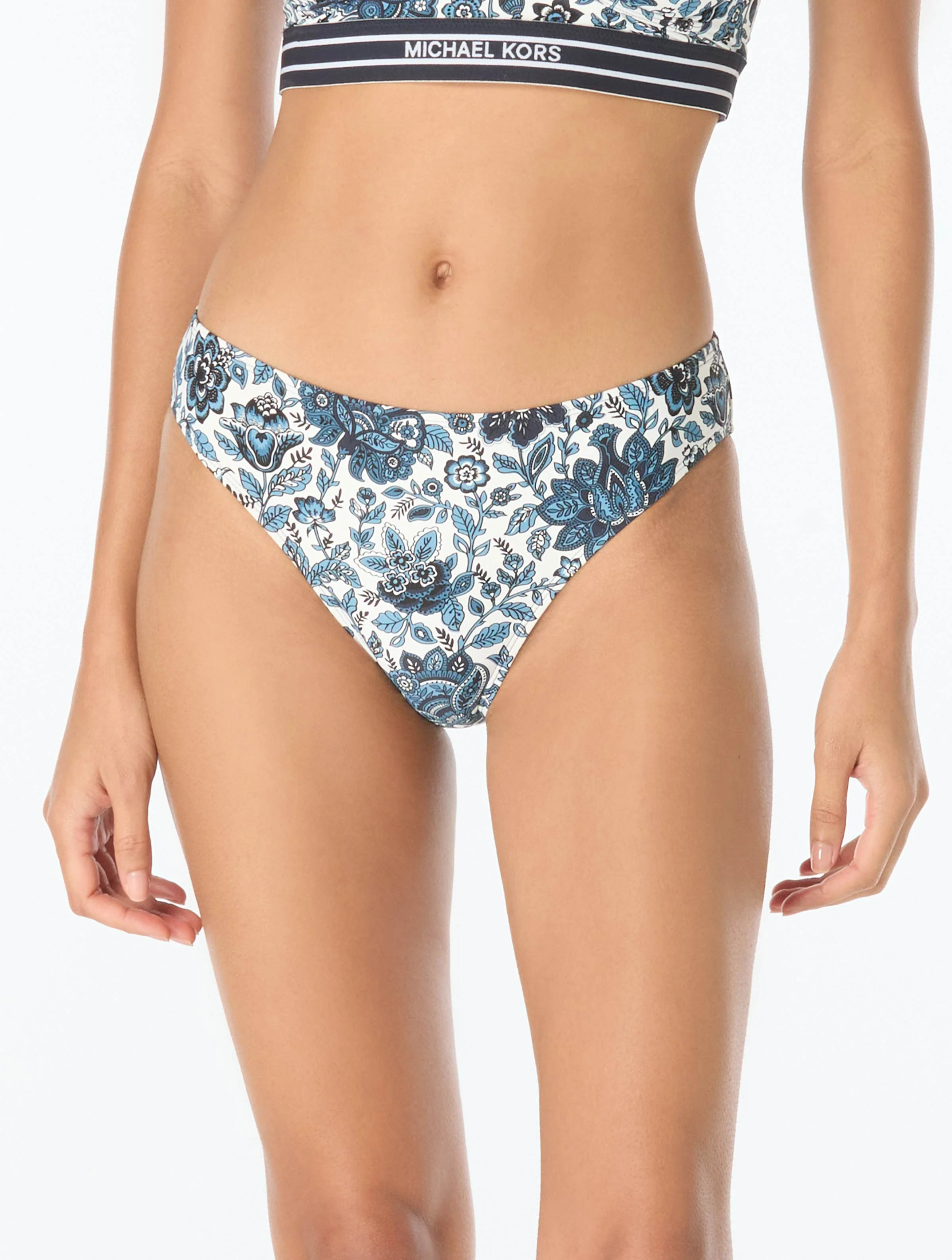 Michael Kors High Leg Bikini Bottom - Provincial Fleur | Beach2Ocean