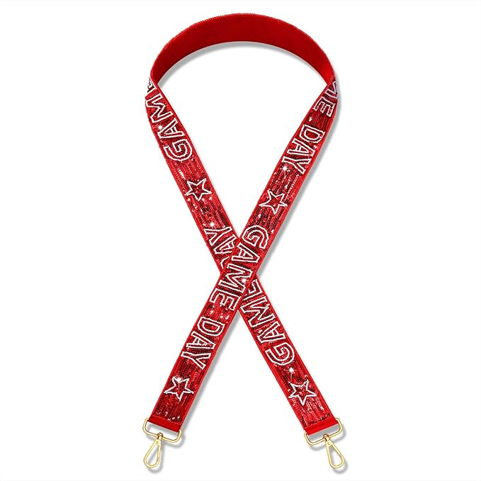 boderier Game Day Purse Straps Replacement Crossbody Bag Strap Beaded Sequins Strap for Clear Bag... | Amazon (US)