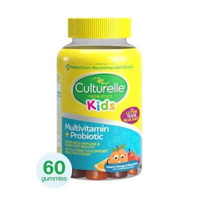 Culturelle Kids' Probiotic + Multi Lutein Gummies - 60ct: Certified Gluten-Free, Vegan, 1 Billion CFUs | Target