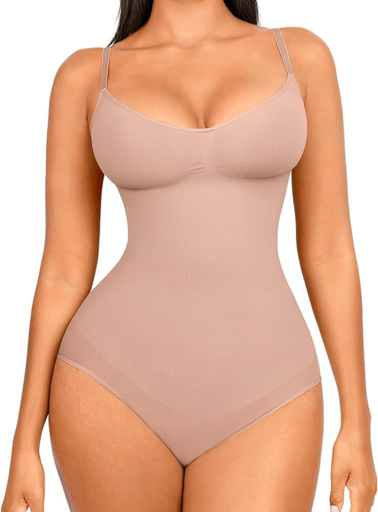 FeelinGirl Shapewear Bodysuit Tummy Control Shapewear for Women Seamless Sculpting Body Shaper | Amazon (US)
