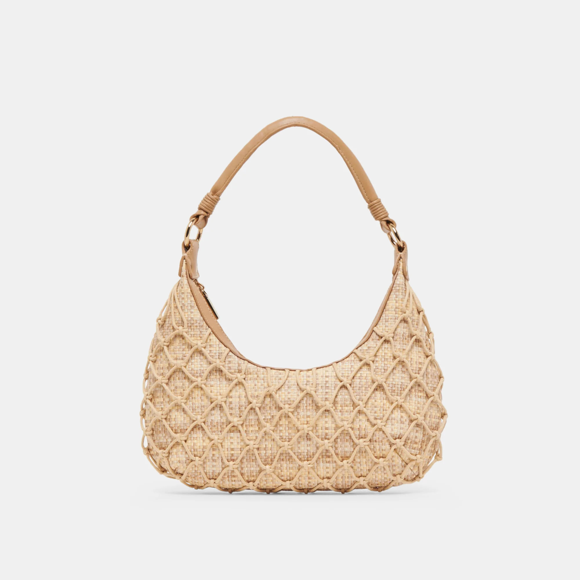 POSITANO SHOULDER BAG NATURAL RAFFIA | DolceVita.com