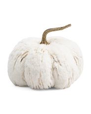 10in Faux Fur Pumpkin | TJ Maxx