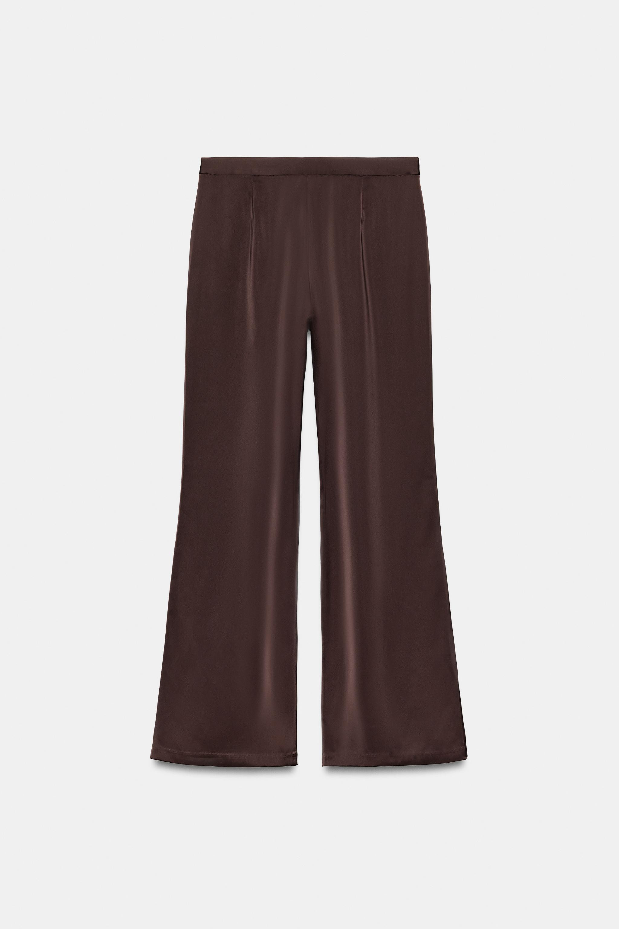 SATIN FLARE TROUSERS | Zara AU