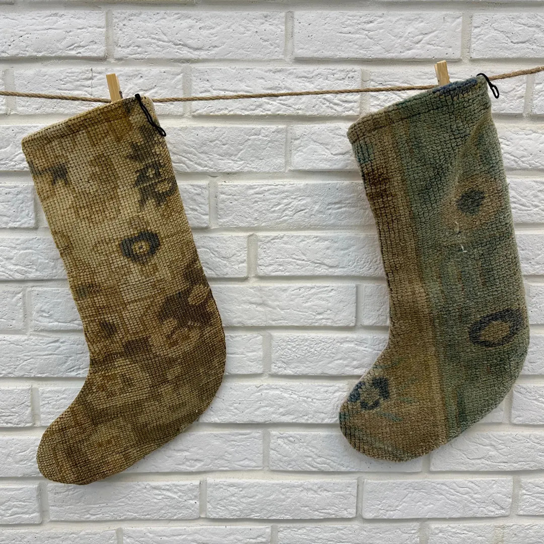 Kilim Stocking, Turkish Stocking, Decor Stocking, Vintage Stocking, Boho Stocking, Turkish Rug St... | Etsy (US)