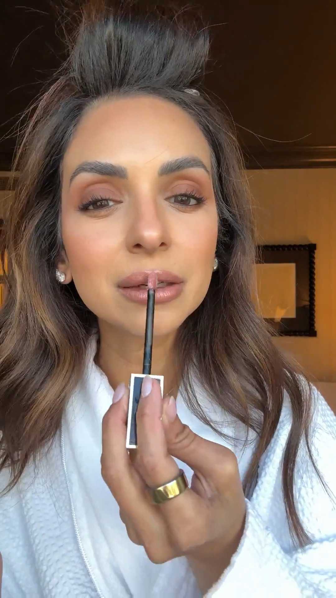 Evening & date night glam 🤎
Foundation shade 5.75
Powder transluscent fair
Bronzer shade medium 
Blush shade peach
Highlighter in evoke 
Liner in cool brown
Lipstick in bitch perfect 😂
Gloss east coast

#LTKgrwm #LTKBeauty